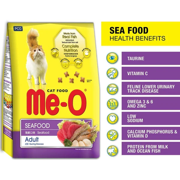 Me O Seafood Adult Cat Dry Food - Image 5